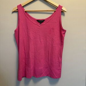 Ming Wang Shell Tank Knit Top Pink Size Small NWT